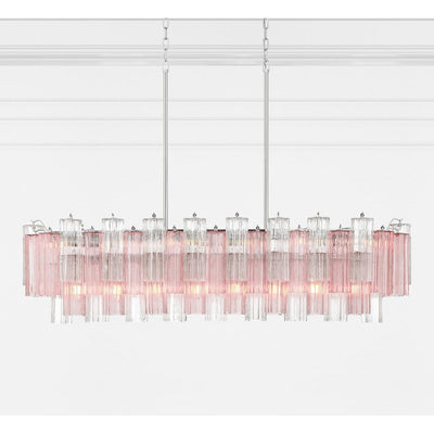 Eiriseon Linear Chandelier Glass Tube Tiered Amber