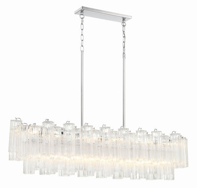 Eiriseon Linear Chandelier Glass Tube Tiered Amber