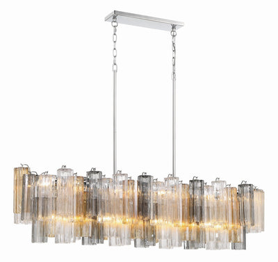 Eiriseon Linear Chandelier Glass Tube Tiered Amber