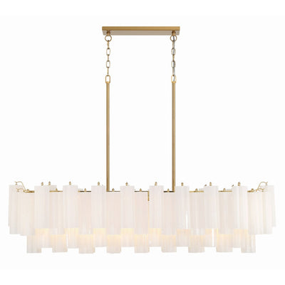 Eiriseon Linear Chandelier Glass Tube Tiered Amber
