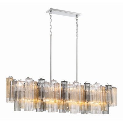 Eiriseon Linear Chandelier Glass Tube Tiered Amber