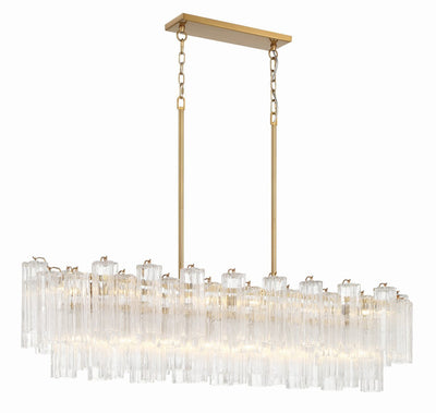 Eiriseon Linear Chandelier Glass Tube Tiered Amber