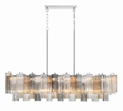 Eiriseon Linear Chandelier Glass Tube Tiered Amber