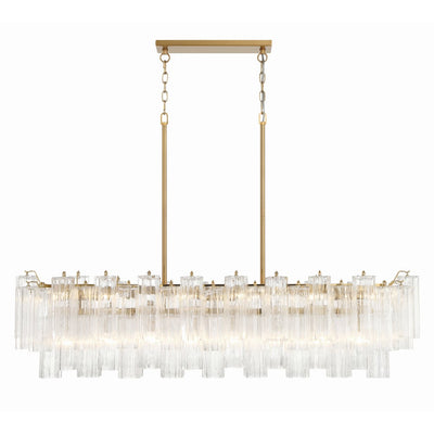 Eiriseon Linear Chandelier Glass Tube Tiered Amber