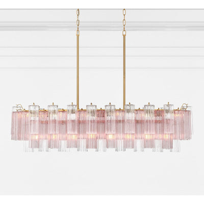 Eiriseon Linear Chandelier Glass Tube Tiered Amber
