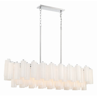 Eiriseon Linear Chandelier Glass Tube Tiered Amber