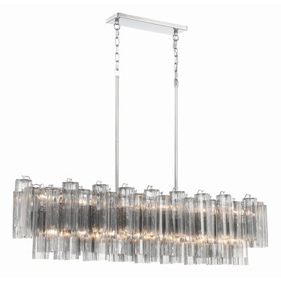 Eiriseon Linear Chandelier Glass Tube Tiered Amber