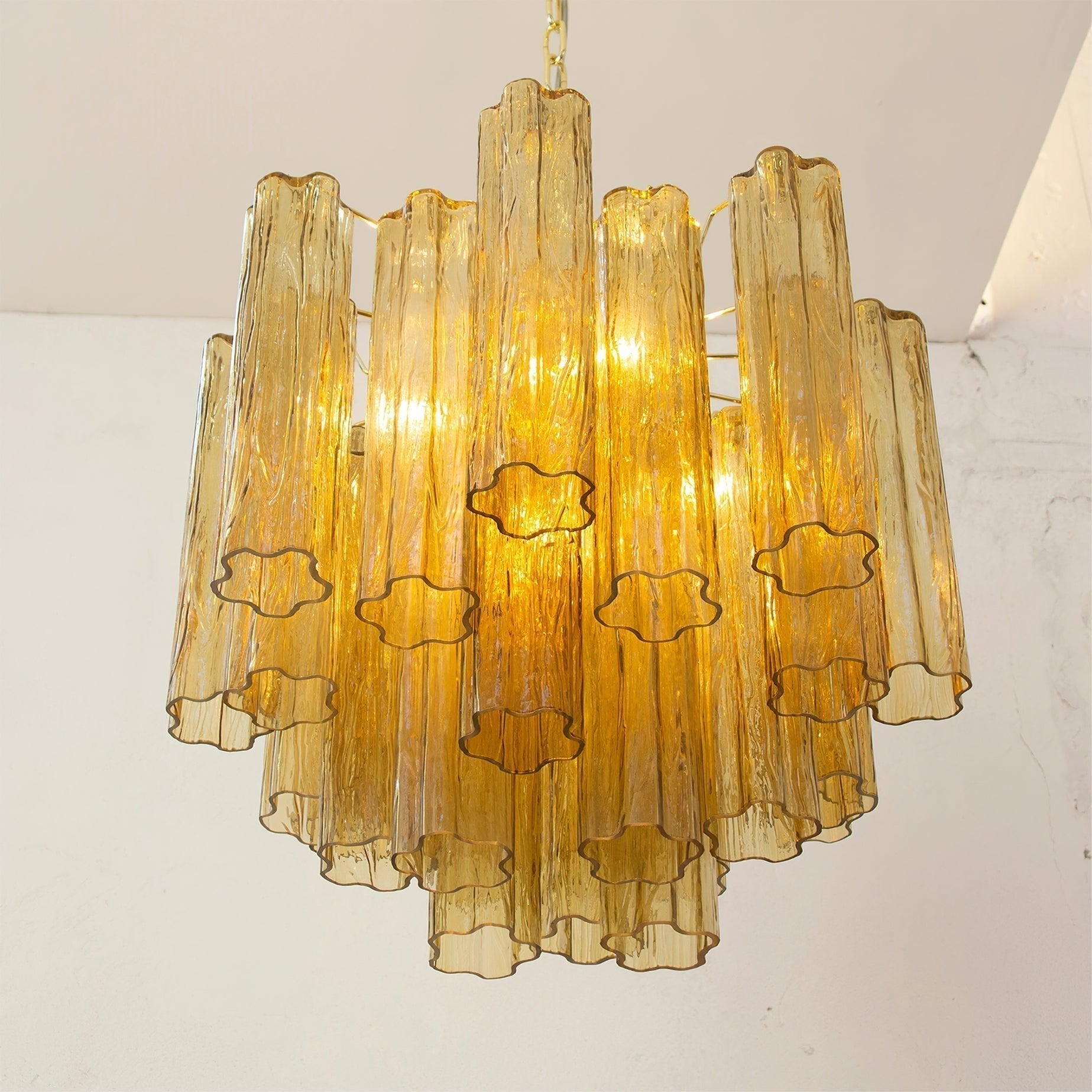 Lioraelle Chandelier Glass Tube Layered Luxury