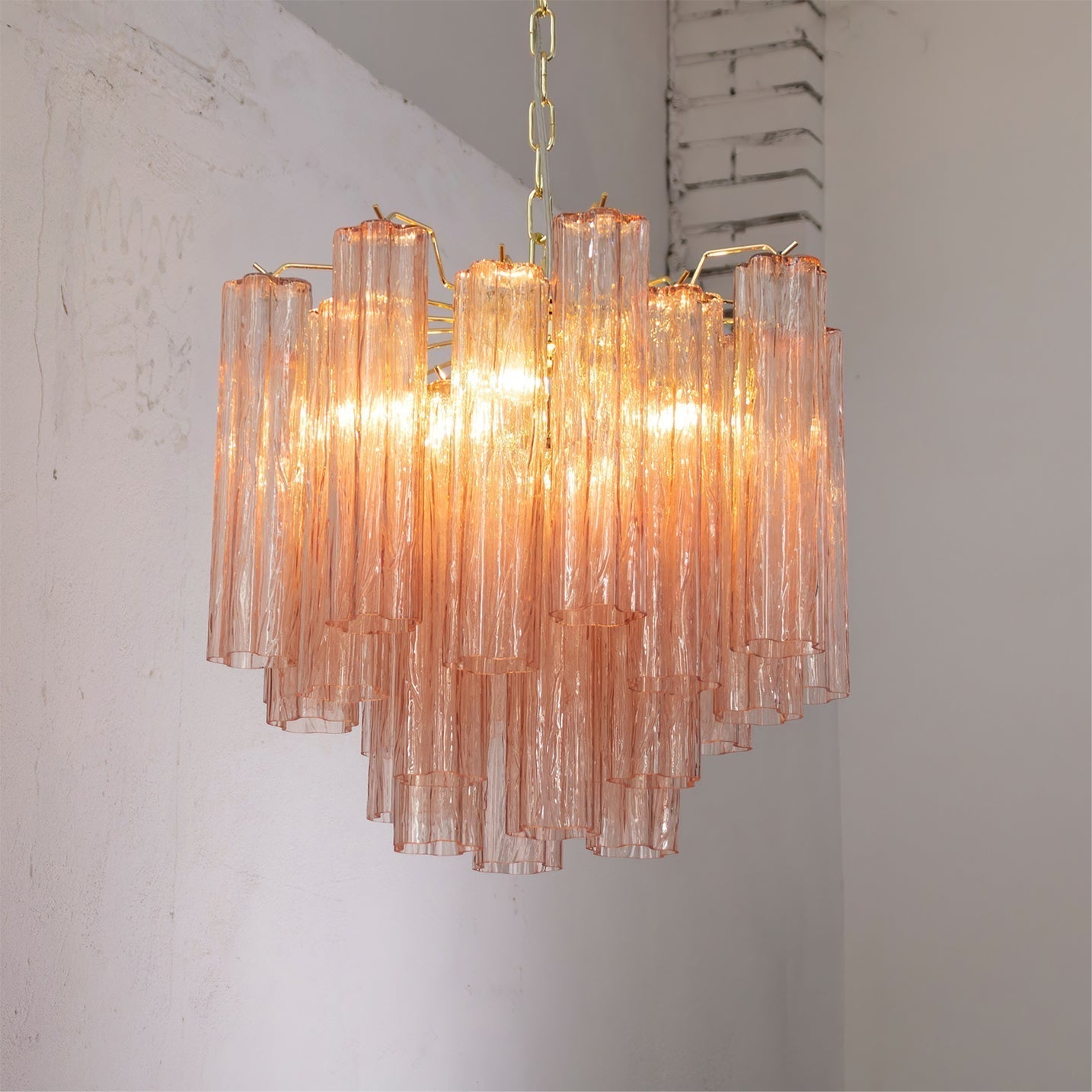 Lioraelle Chandelier Glass Tube Layered Luxury