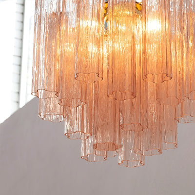 Lioraelle Chandelier Glass Tube Layered Luxury