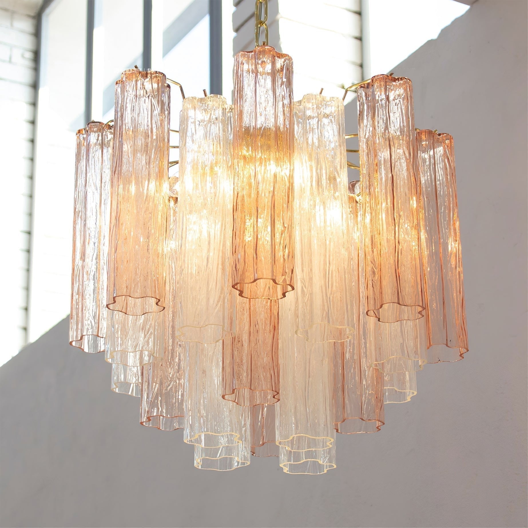 Lioraelle Chandelier Glass Tube Layered Luxury