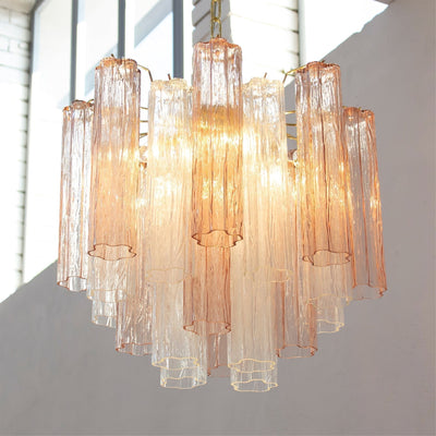 Lioraelle Chandelier Glass Tube Layered Luxury