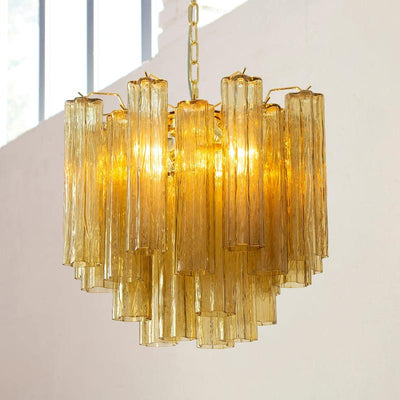 Lioraelle Chandelier Glass Tube Layered Luxury