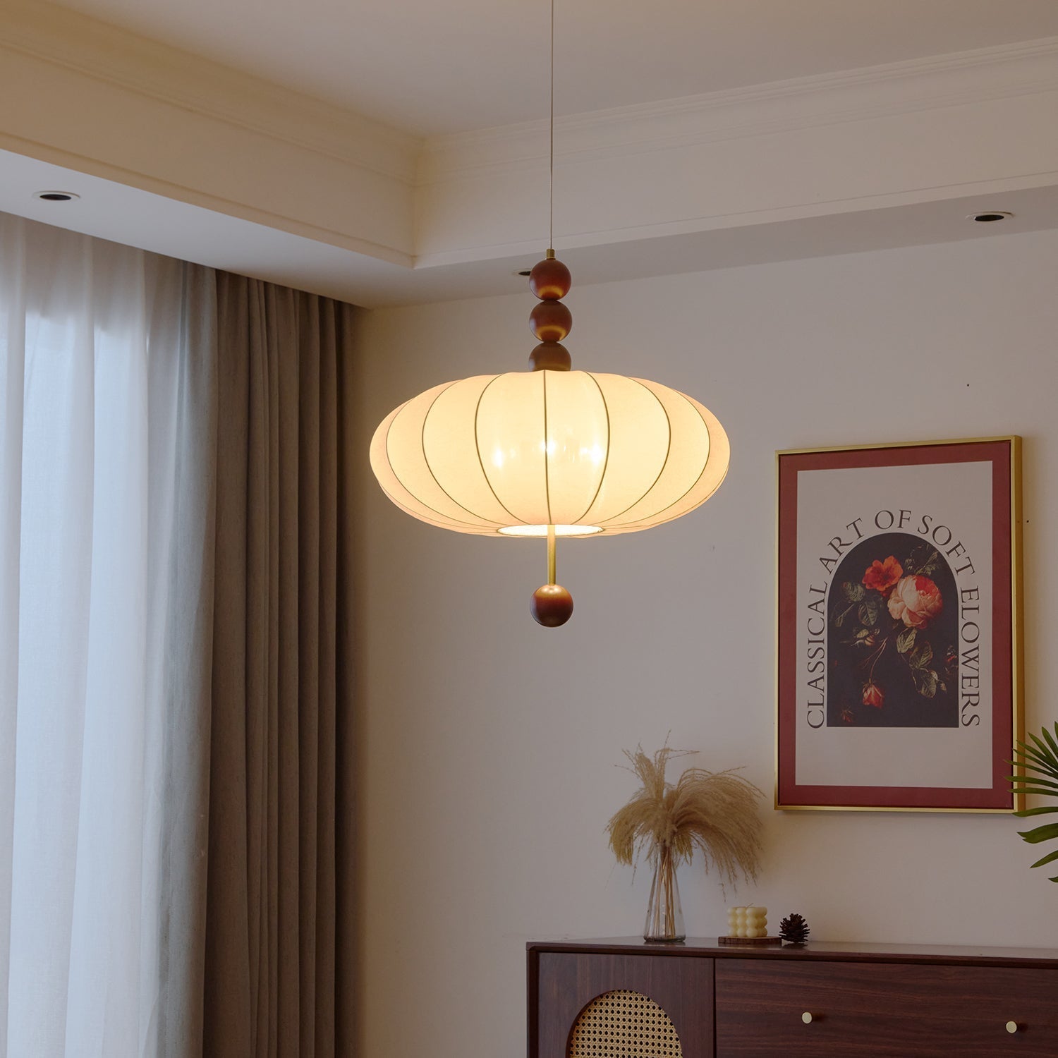 Koda Vintage Fabric Pendant Light