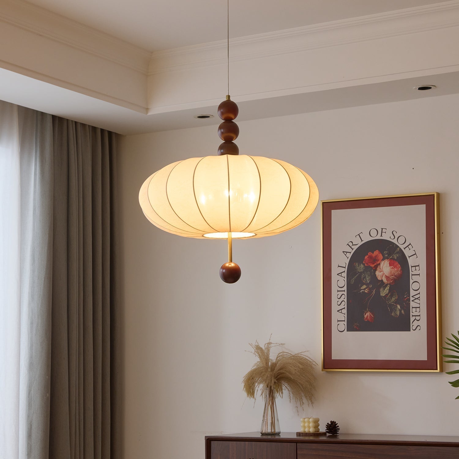 Koda Vintage Fabric Pendant Light
