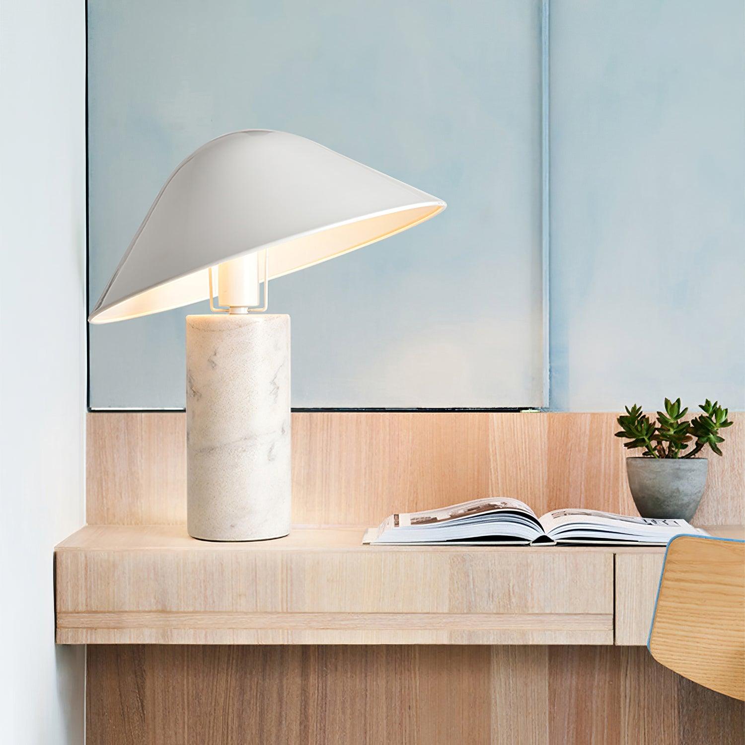 Elyrian Marble Minimalist Table Lamp