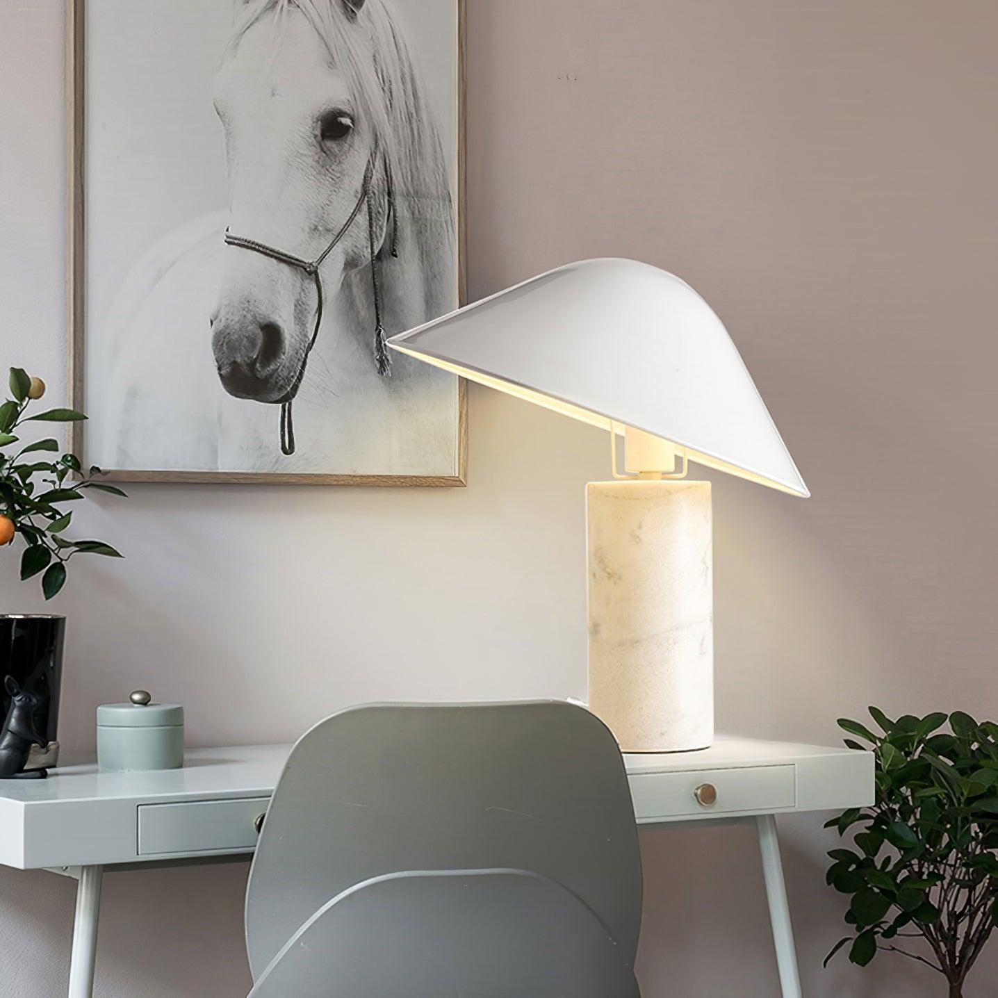 Elyrian Marble Minimalist Table Lamp
