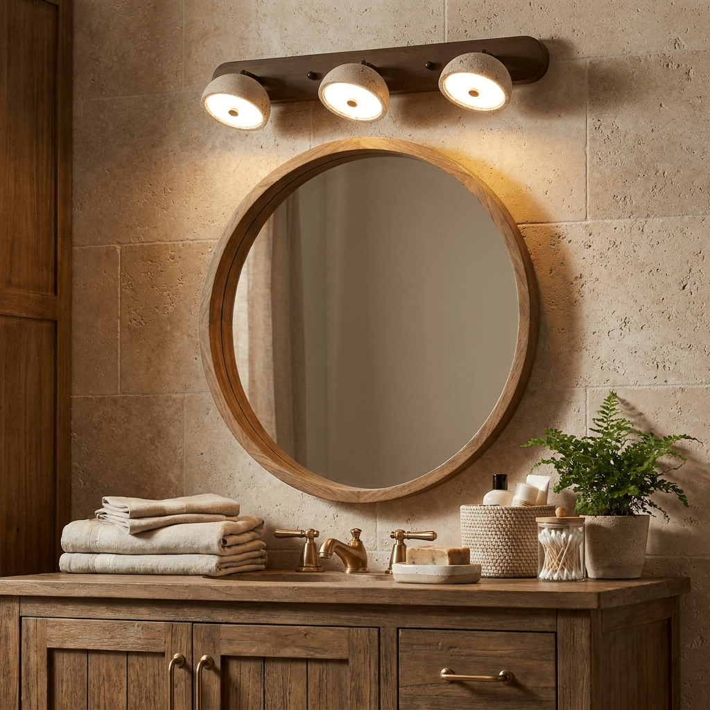 Valienne Travertine Dome Vanity Light