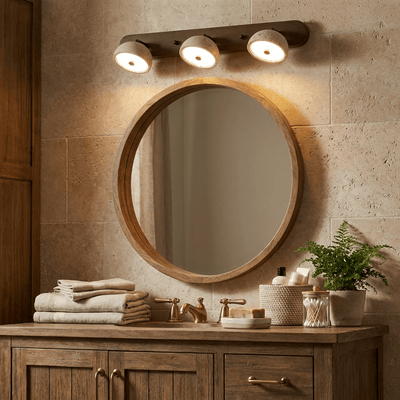 Valienne Travertine Dome Vanity Light