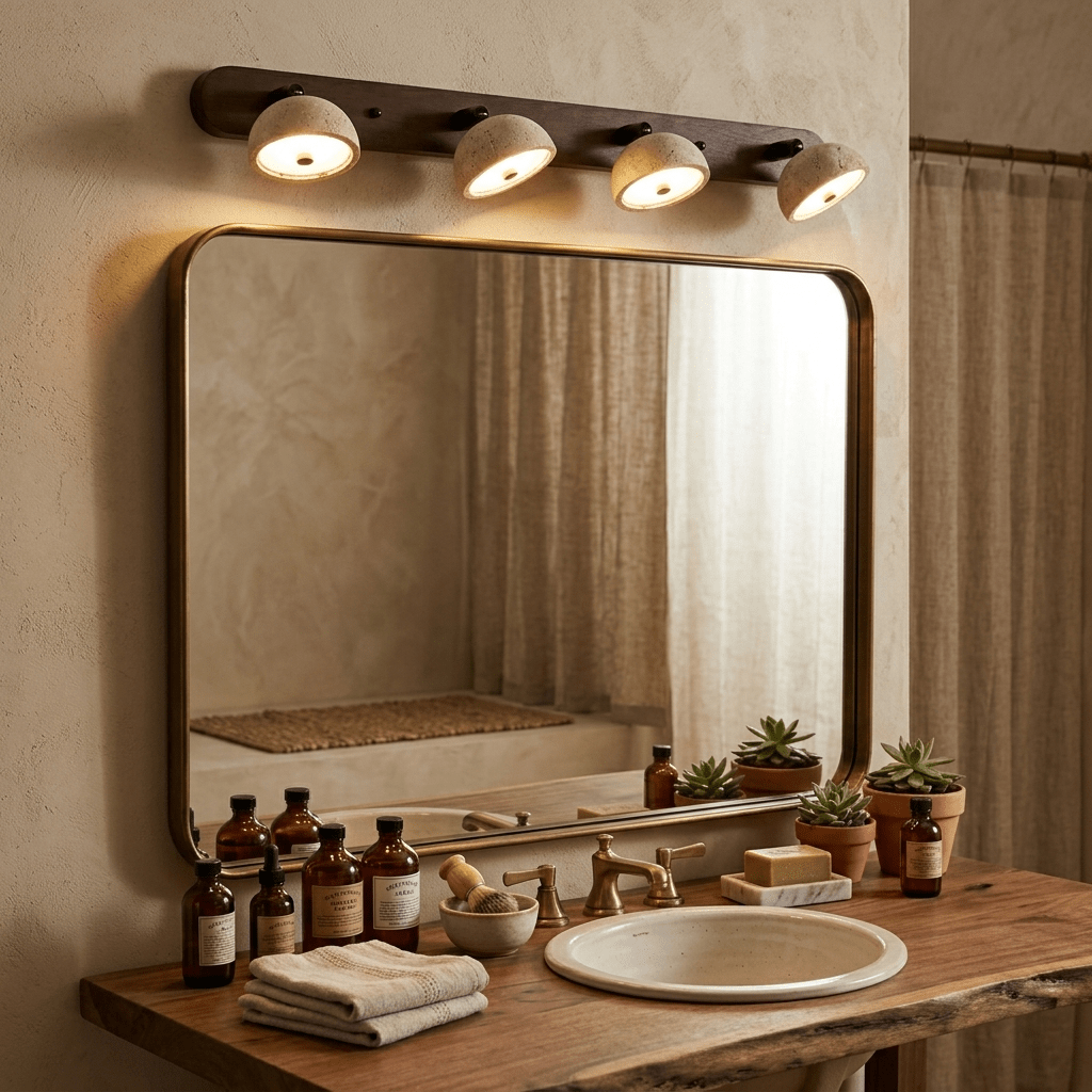 Valienne Travertine Dome Vanity Light
