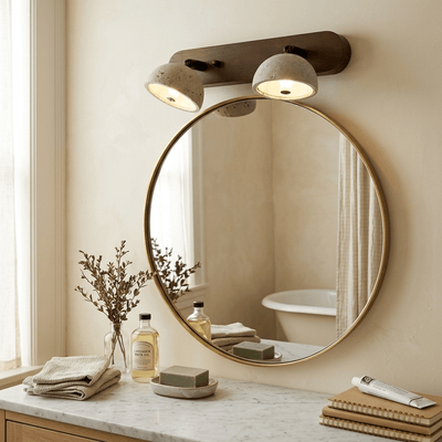Valienne Travertine Dome Vanity Light