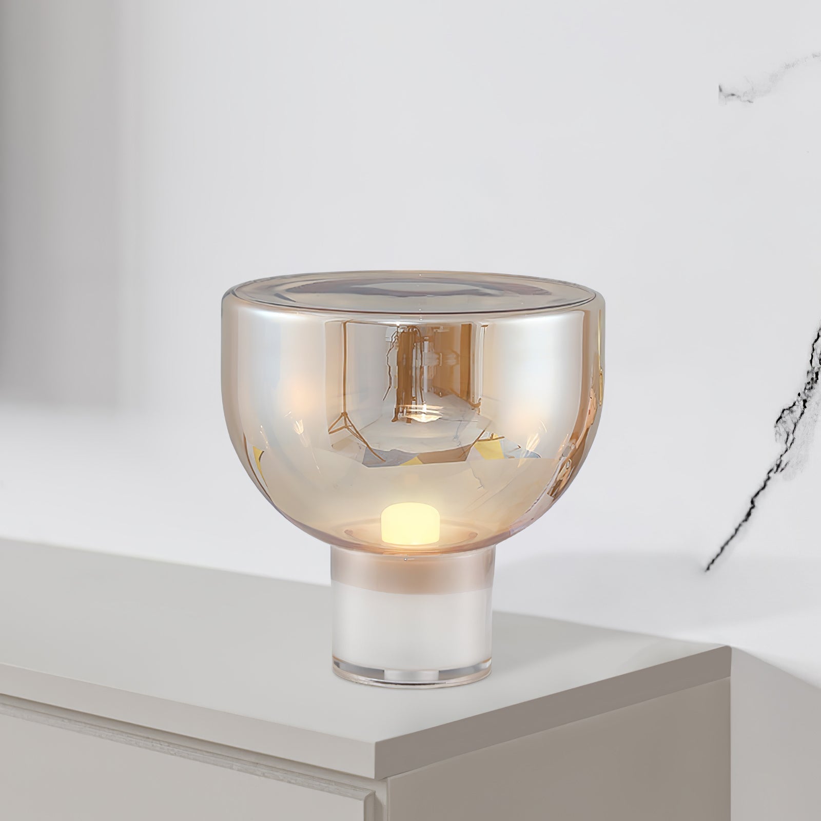 Cavm Glass Elegant Table Lamp