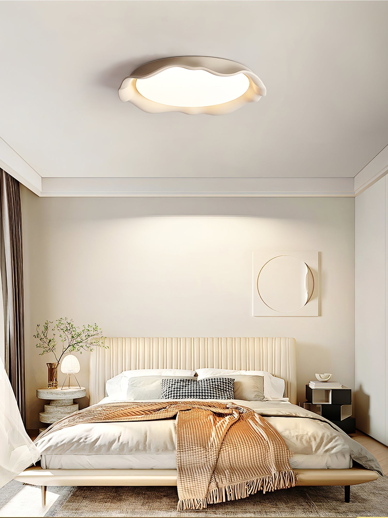 Idoraris Modern Minimalist Art Microcement Ceiling Light
