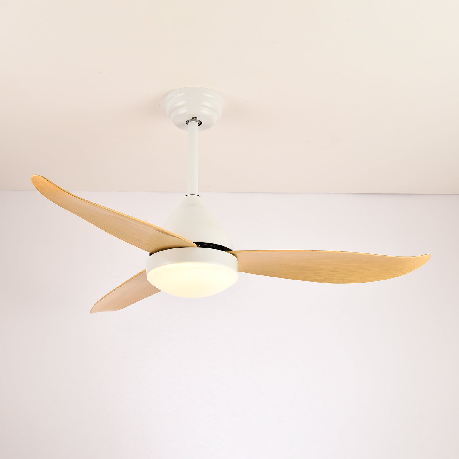 Fia Modern Wood Ceiling Fan with Light