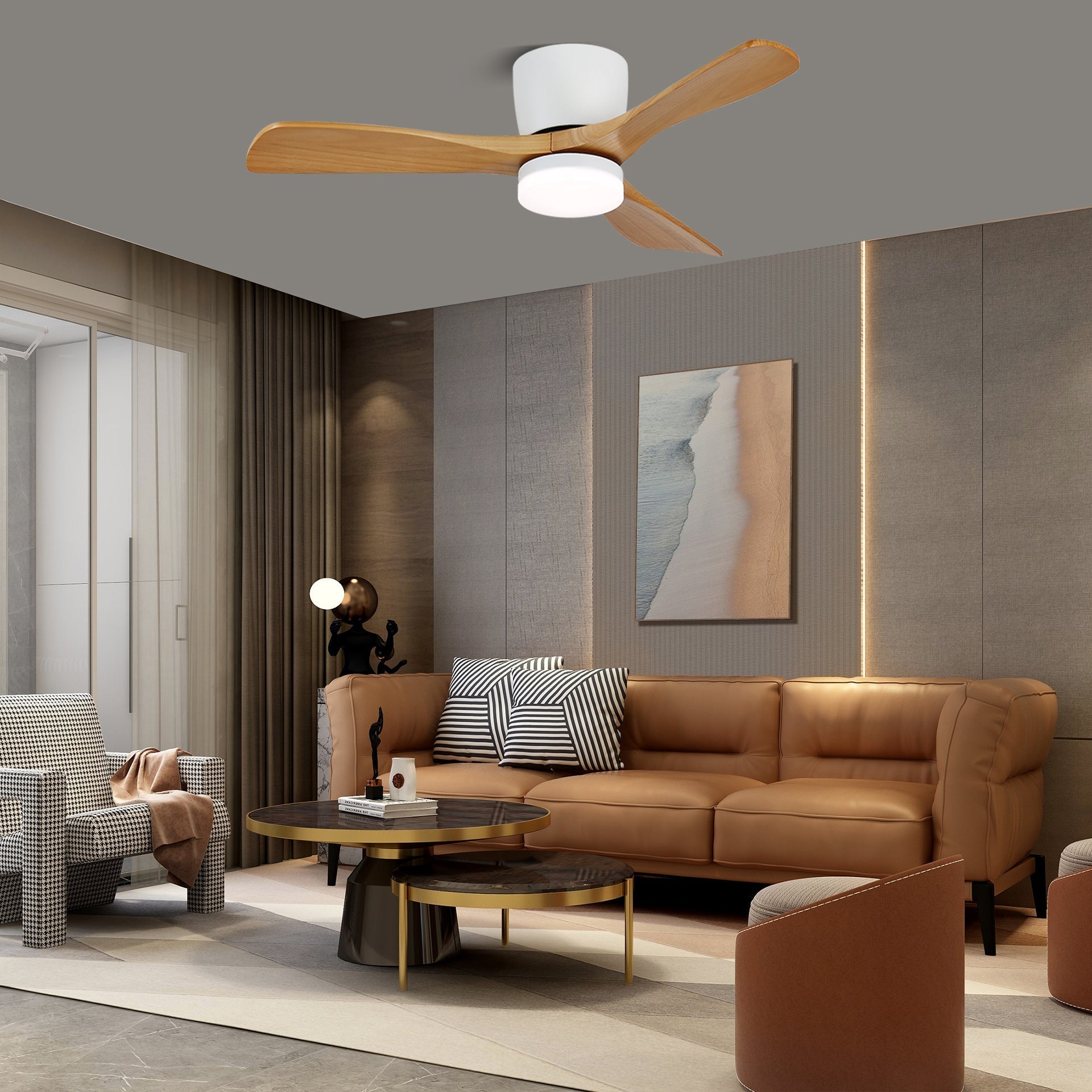 Knox Minimalist Ceiling Fan Light