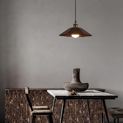 Evys Traditional Art Wood Pendant Light