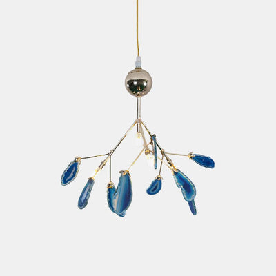 Ulenor Chandelier Colorful Leaf Gilded Arms
