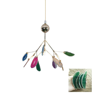 Ulenor Chandelier Colorful Leaf Gilded Arms