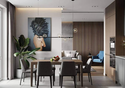 Moss Chandelier Glass with Black Steel Linear