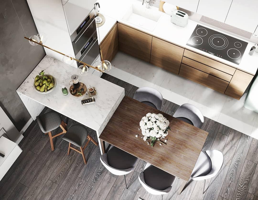 Moss Chandelier Glass with Black Steel Linear