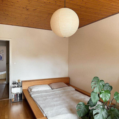 Noveno Pendant Lamp Bamboo Washi Paper Round