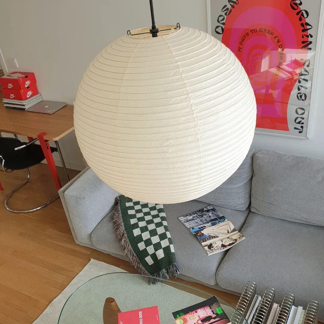 Noveno Pendant Lamp Bamboo Washi Paper Round
