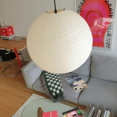 Noveno Pendant Lamp Bamboo Washi Paper Round