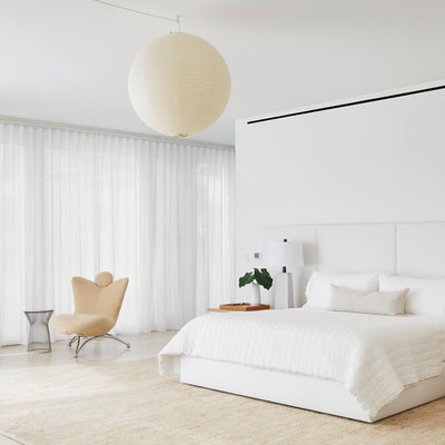Noveno Pendant Lamp Bamboo Washi Paper Round