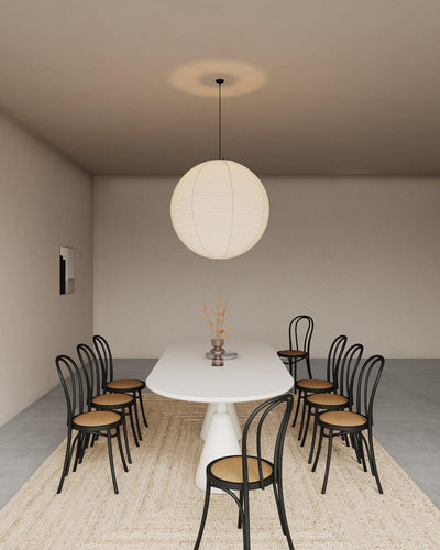 Noveno Pendant Lamp Bamboo Washi Paper Round