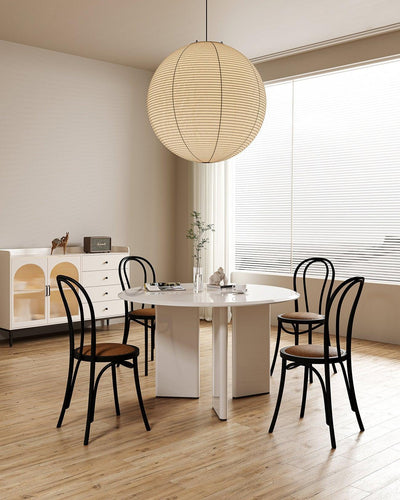 Noveno Pendant Lamp Bamboo Washi Paper Round