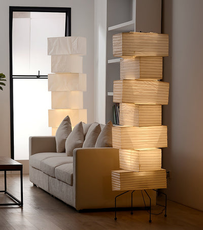 Avara Paper Floor Lamp - Neutral Decor