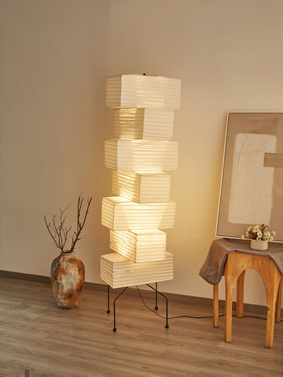 Avara Paper Floor Lamp - Neutral Decor