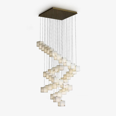 Eurraeel Alabaster Spiral Chandelier