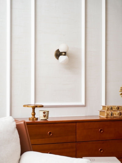 Lumenor Alabaster Celestia Orb Wall Light
