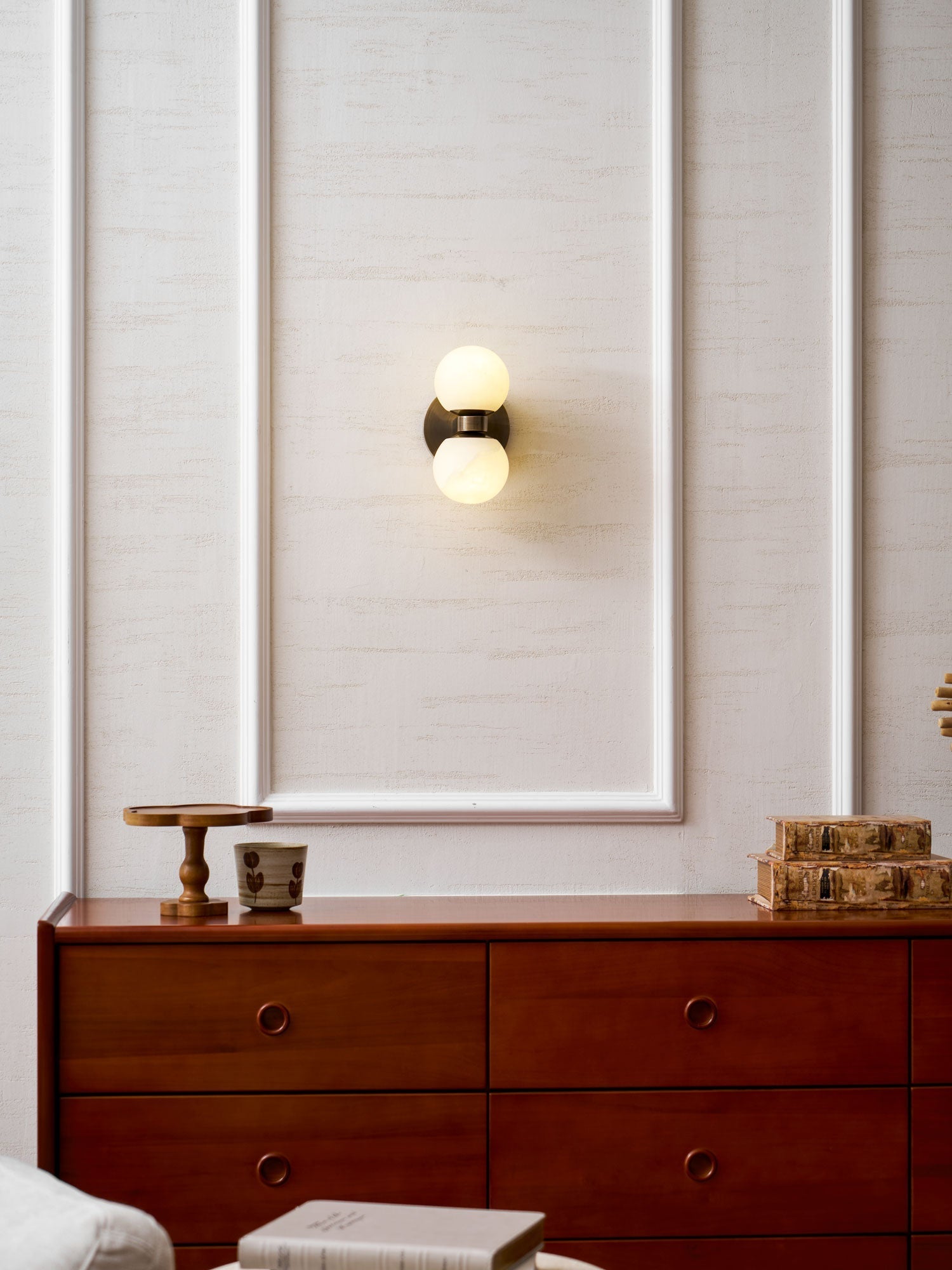 Lumenor Alabaster Celestia Orb Wall Light