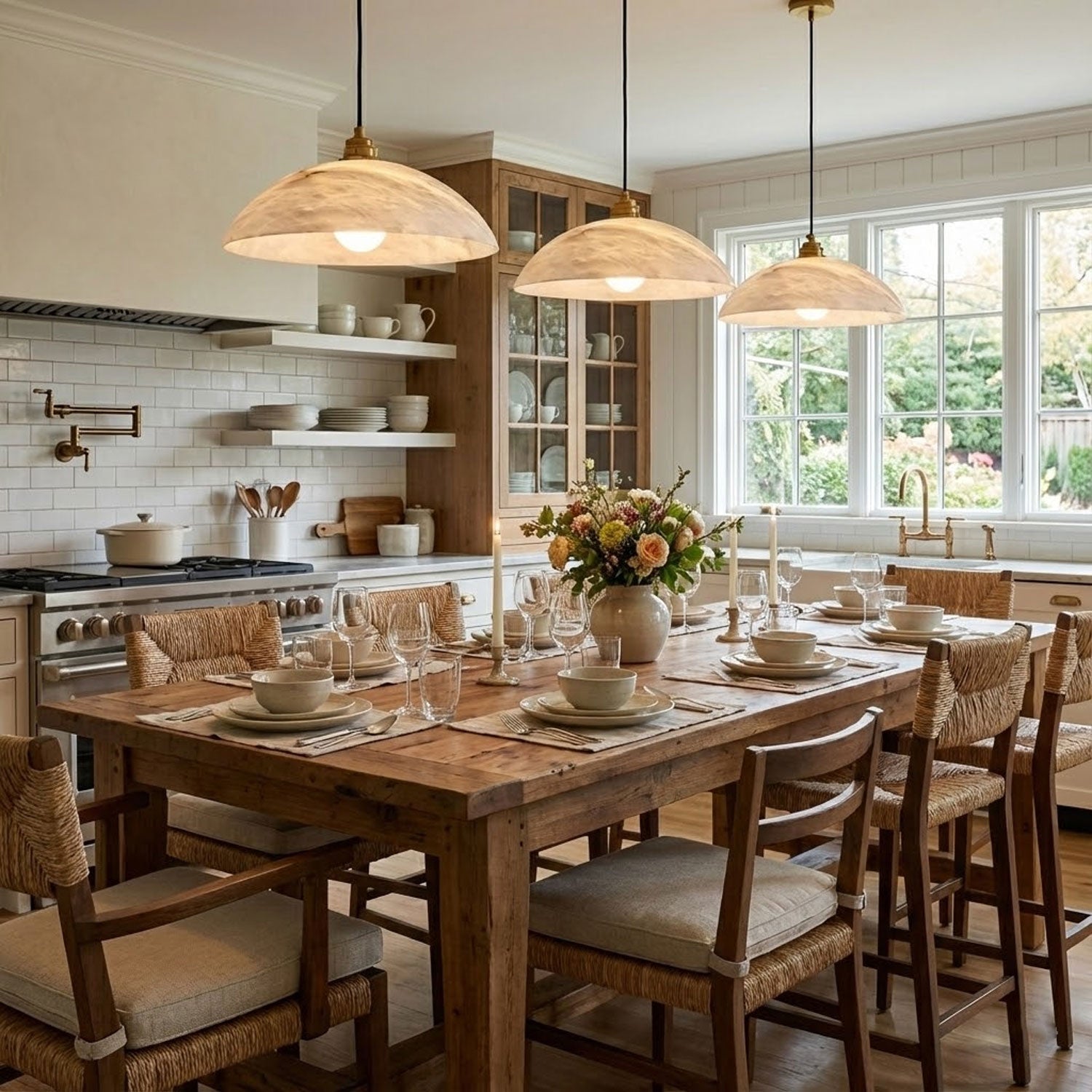 Westmere Alabaster Dome Pendant Light