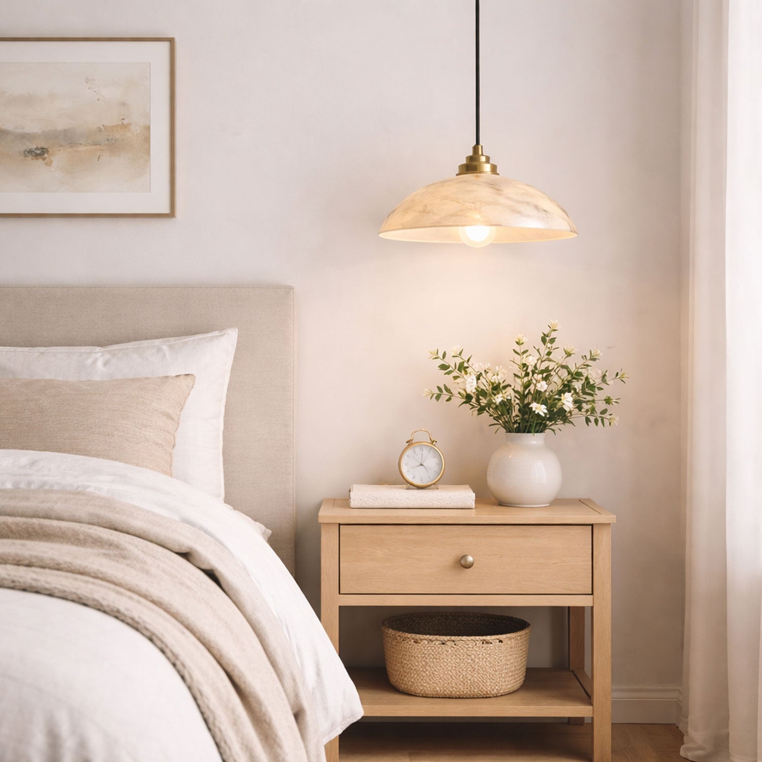 Westmere Alabaster Dome Pendant Light