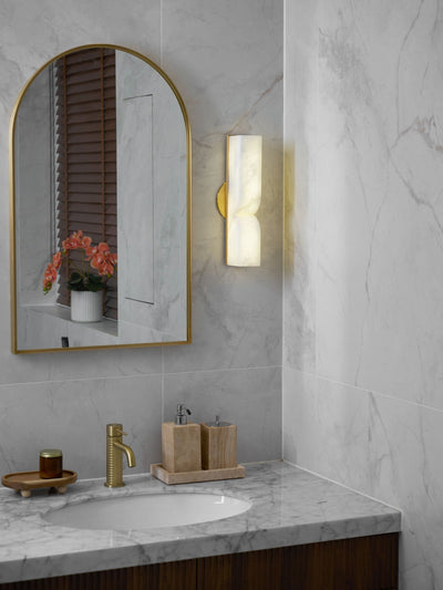 Niveelle Alabaster Rectangular Wall Lamp