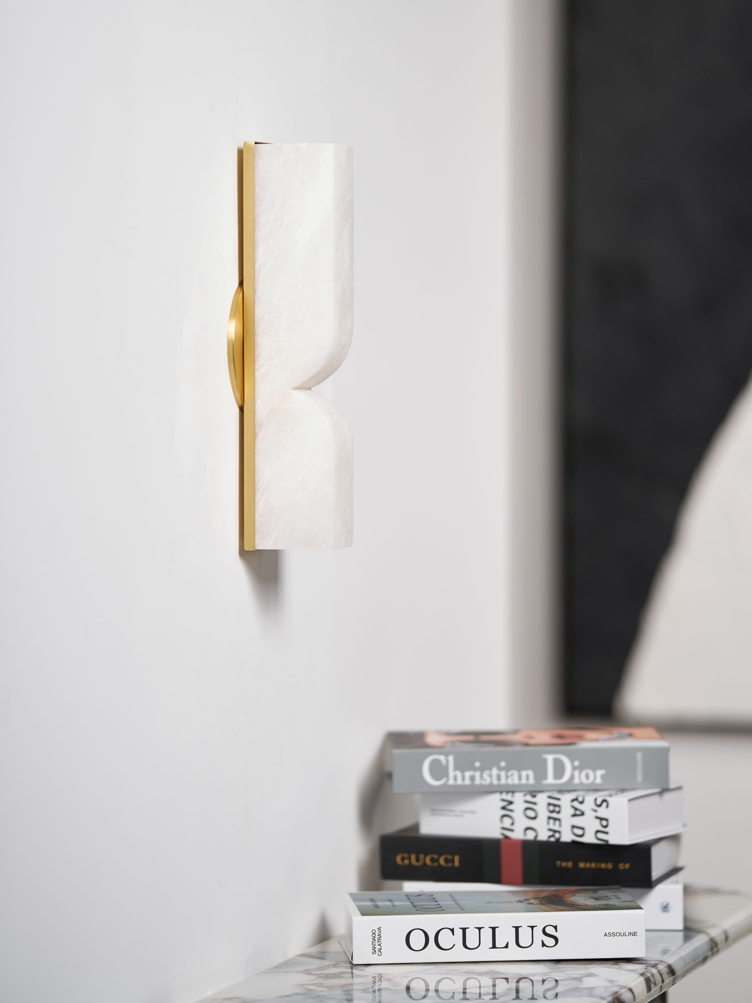 Niveelle Alabaster Rectangular Wall Lamp