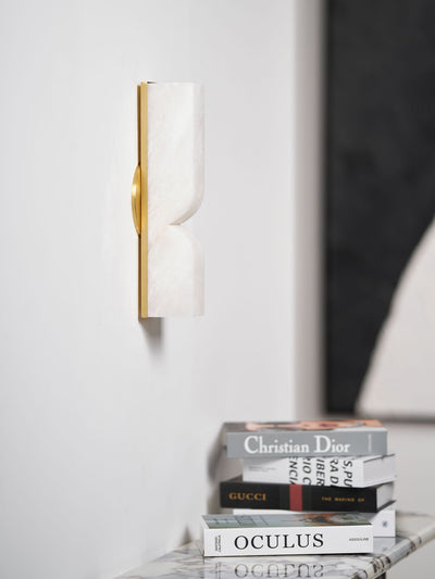 Niveelle Alabaster Rectangular Wall Lamp